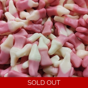 Strawberry Milkshake Bottles - Mini Gummy Neon Milk Shakes